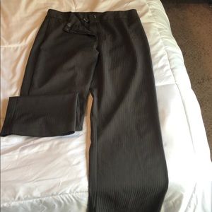 Gray pinstripe slacks